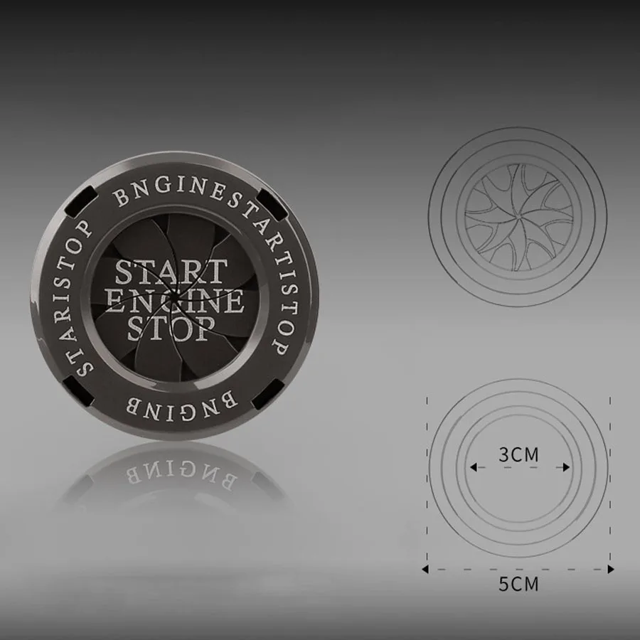 Поворотный цинковый сплав для автомобиля мотоцикла автомобиля SUV двигателя старт зажигания стоп-кнопка защитная декоративная крышка