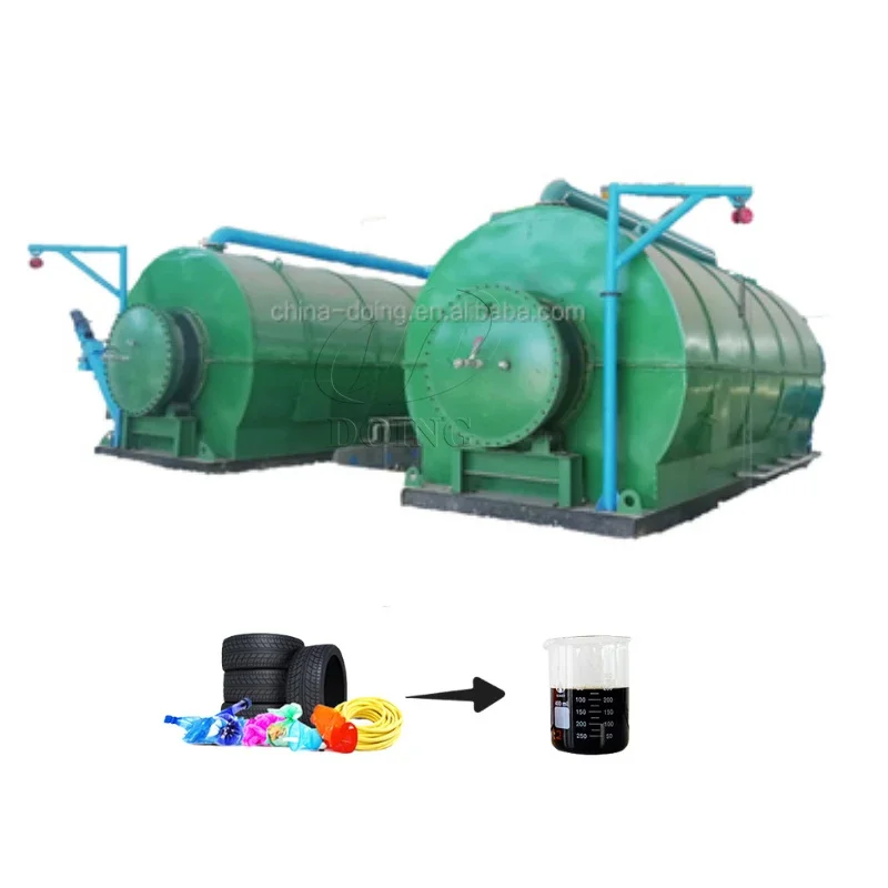 10 20 Ton per day Batch/Continuous Waste Plastic Pyrolysis Oil Plant With High Profit tire pyrolysis plants in usa