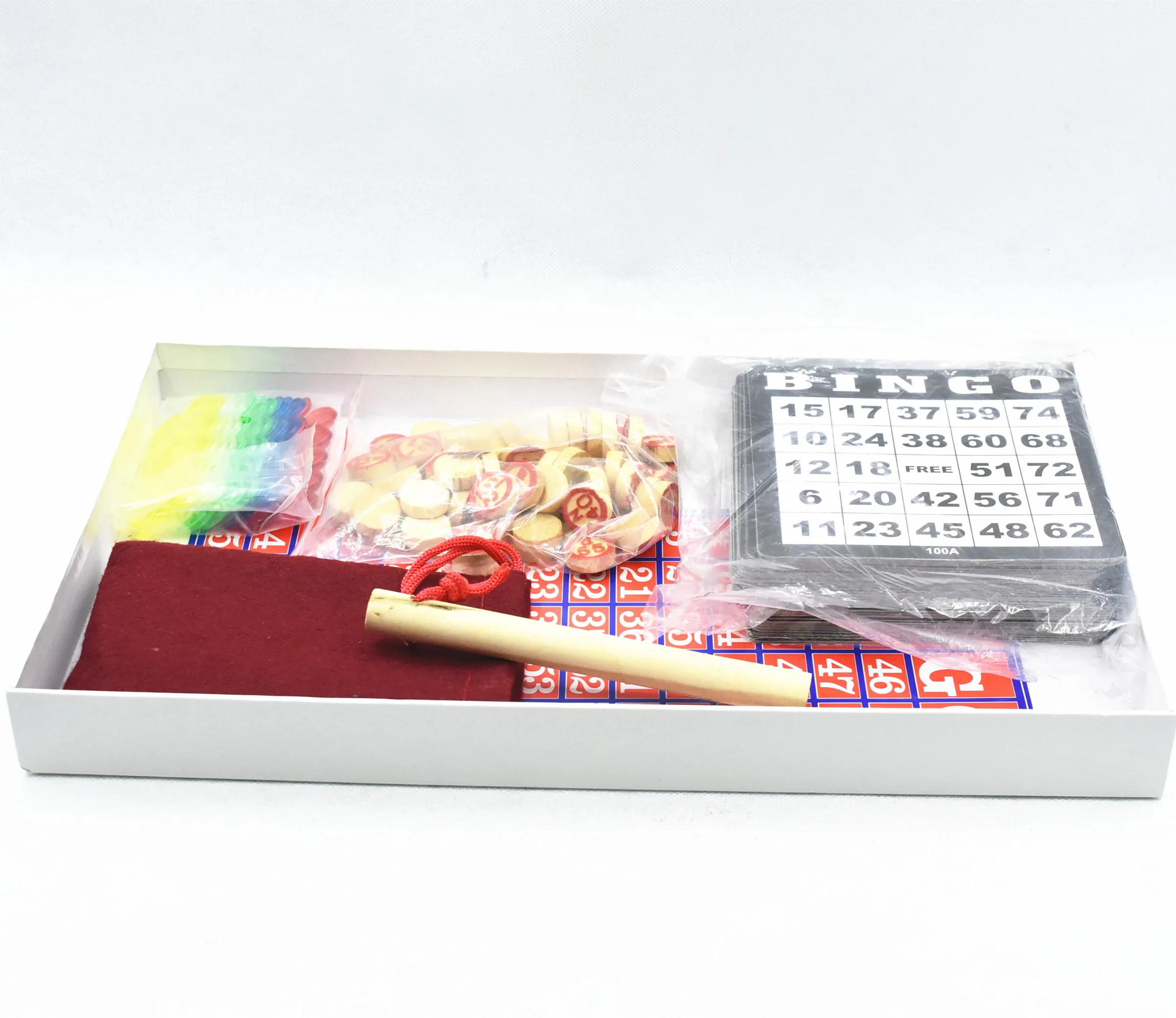 wholesale bingo cards and plastic bingo chips balls numbered for bingo game