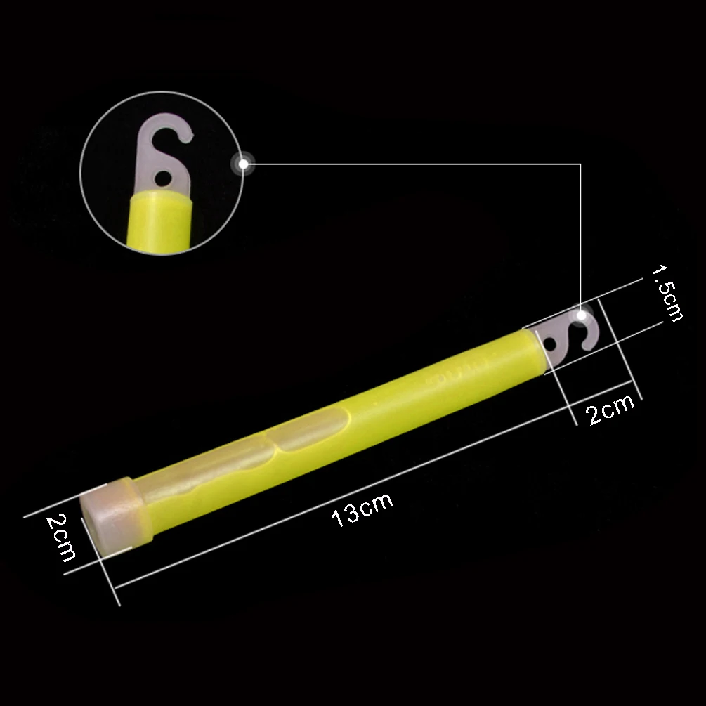Waterproof thick 6 inch flashing light stick glow in the dark party stick with hook for camping pool party emergency