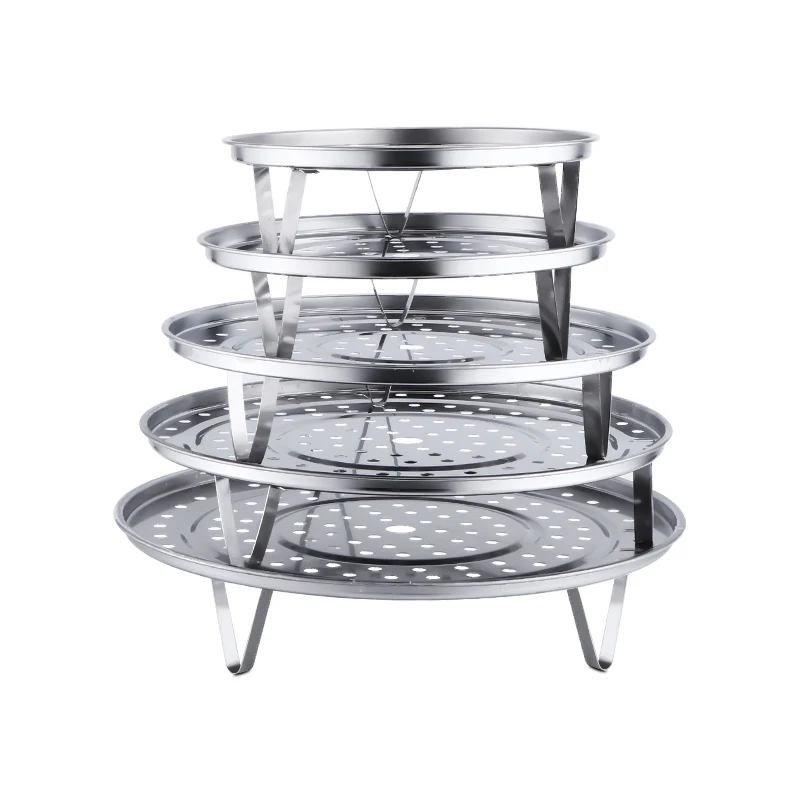 Кухонные аксессуары, круглая прочная посуда из нержавеющей стали, Паровая полка, набор из семи для Пароварки, полка
