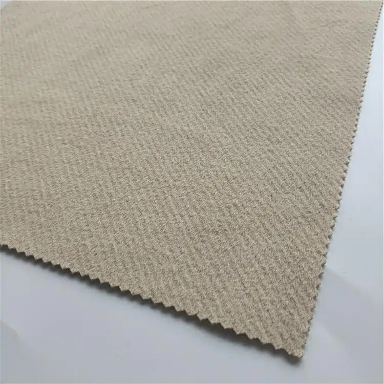 Twill knit jacquard brushed polyester tweed fabric for suit coat jacket
