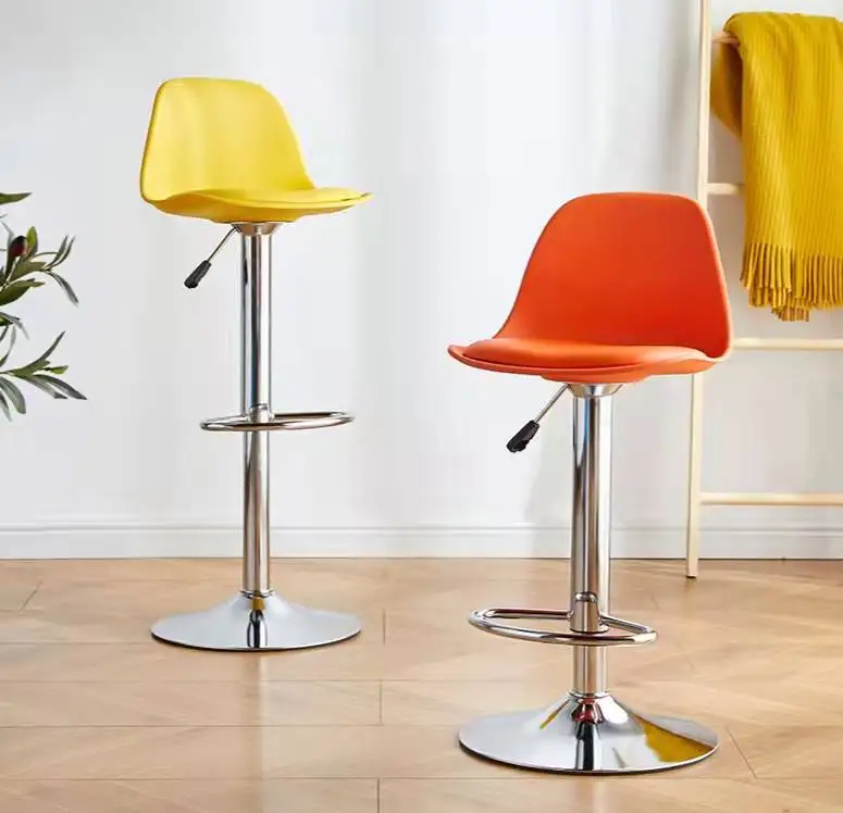 High Adjustable Bar Chair PU leather Metal Frame Bar Stool Modern  Cheap Chair Bar