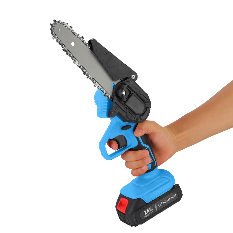 High Quality 6 Inch DIY Chainsaw for Gardening New Hot Sale Lithium Battery Powered Wood Cutting Tool Copper Saw