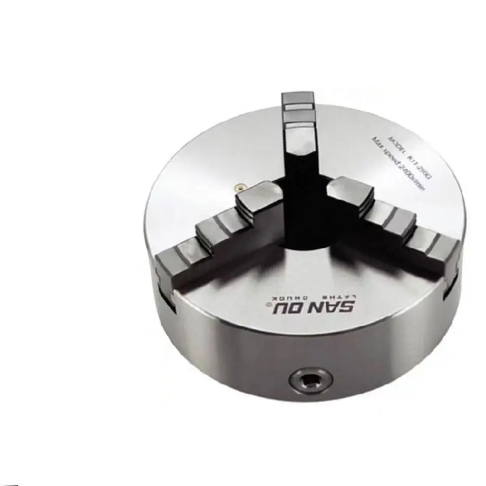 K11 3 hardened steel jaws direct mount self centering wood Lathe turning drilling milling machine Camlock manual scroll chuck
