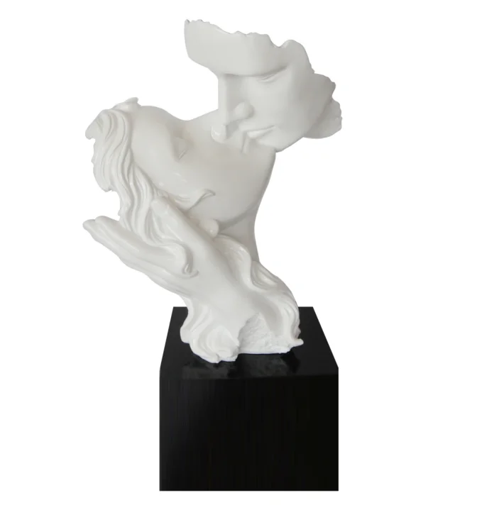 Wholesales European Love Design Abstract Face Art Resin Polyresin Sculpture For Home Living Room Office Decoration
