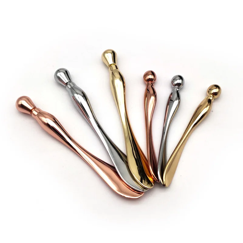 Wholesale Eye Mask Mini  Silver Spoon Gold Custom Makeup Spatula Anti Wrinkle custom  energy beauty bar ice roller face massager