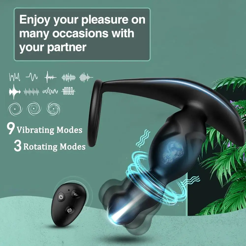 MOGlovers App Control Anal Plug Vibrator Sex Toys For Men Prostate Massager 360 Rotational Stimulation Male Butt Plug With Cock