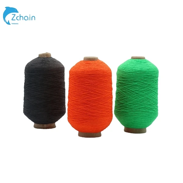 Free Sample 1407575 high elastic Spandex  Double Cover Polyester Latex Rubber thread for socks