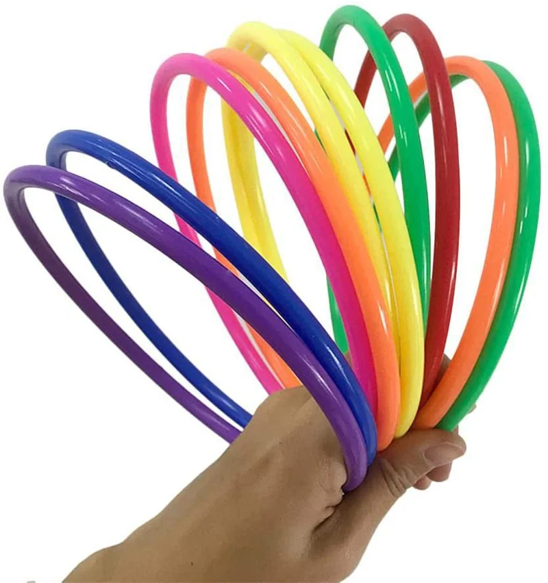 Colored Plastic Toss Rings 12 Inch Plastic Ring Agility Rings for Home