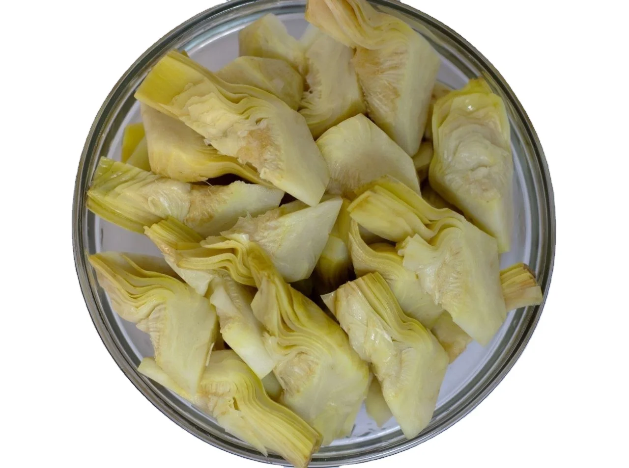 Quarter Artichokes preserved in brine contain of Water and Salt and acids manufacturing in Egypt all sizes are available.