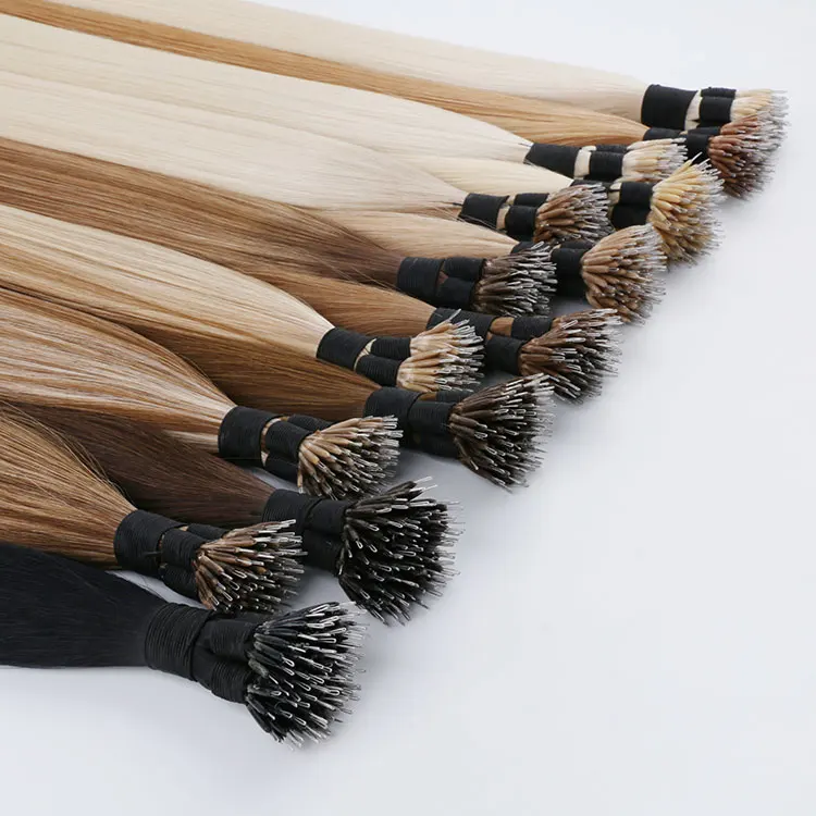 Oem Delux Double Drawn Raw Indian Cuticle Aligned Virgin Hair Nano Ring Extensions