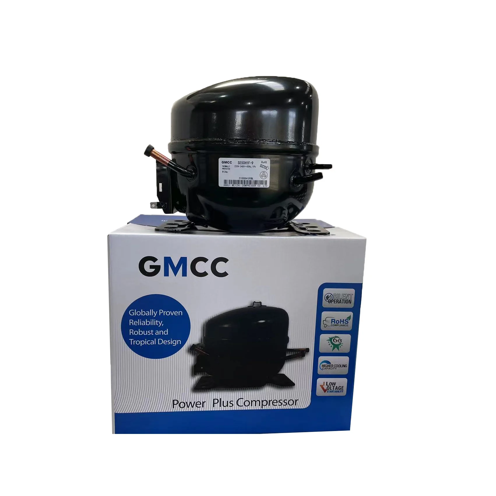 GMCC компрессор холодильника 1/5HP R134a компрессор SE50H1F-9 с большим числом значений напряжения Цена по прейскуранту завода-изготовителя с индивидуальным GMCC в небольшом картоне
