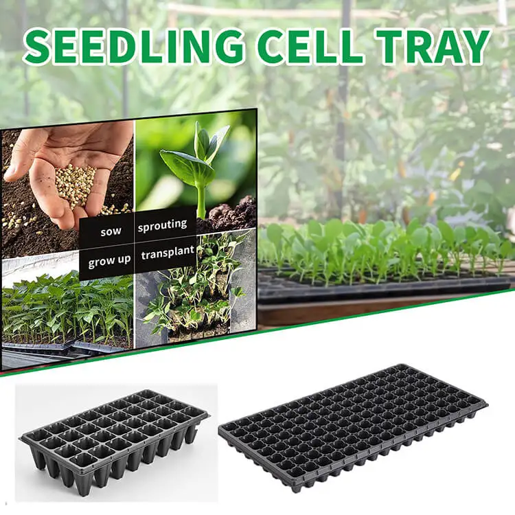 Plastic Nursery Seedling Trays Factory Prices 21holes 0.8-1.5mm Greenhouse Vegetables Nursery