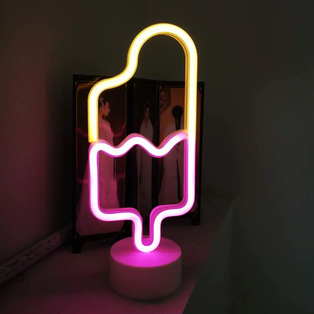 Factory direct outlets Popsicle led neon light cute baby gift USB neon sign