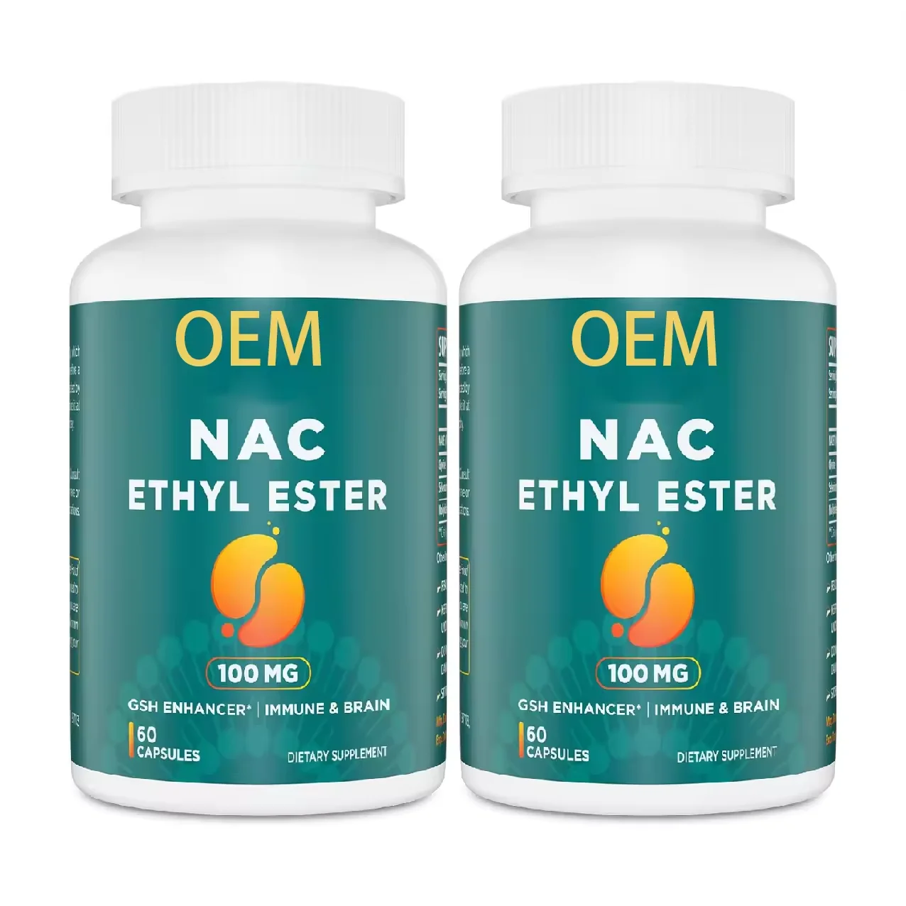 Herbal NAC Supplement Potent Antioxidant Support N-Acetyl Cysteine 100MG Capsules Cellular & Respiratory Health
