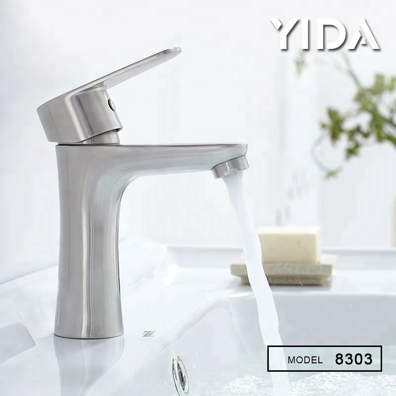304 Stainless Steel  Lavatory Basin Mixer Faucets bathroom Taps And Mixers