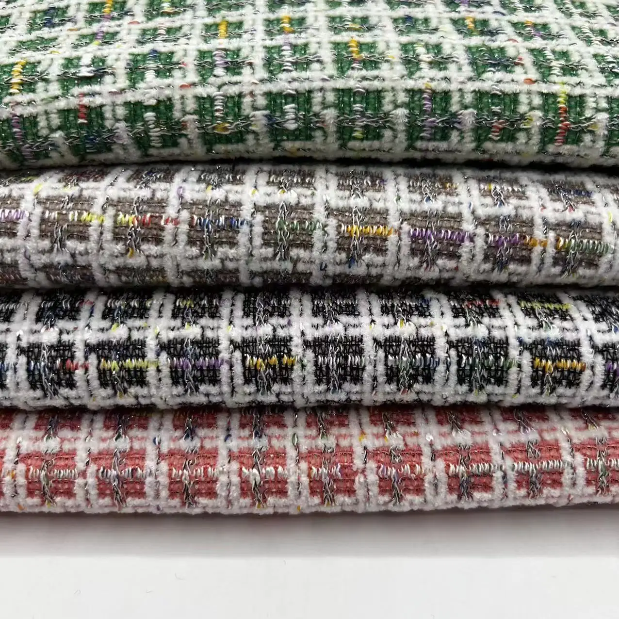 High quality knitted breathable 310gsm jacquard 91%polyester 8%rayon 1%spandex fabrics for shirt