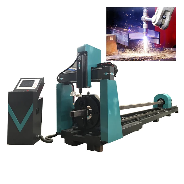 Round and Square tube pipe cnc plasma cutting machine