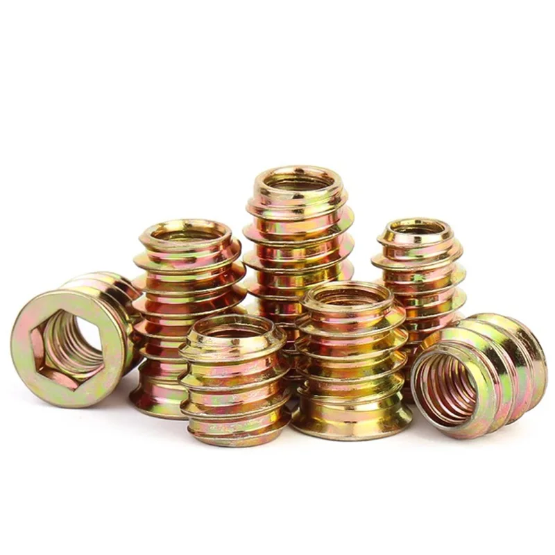M6 M8 M10 Steel Galvanized Furniture Wood Threaded Bushing D Insert Nuts