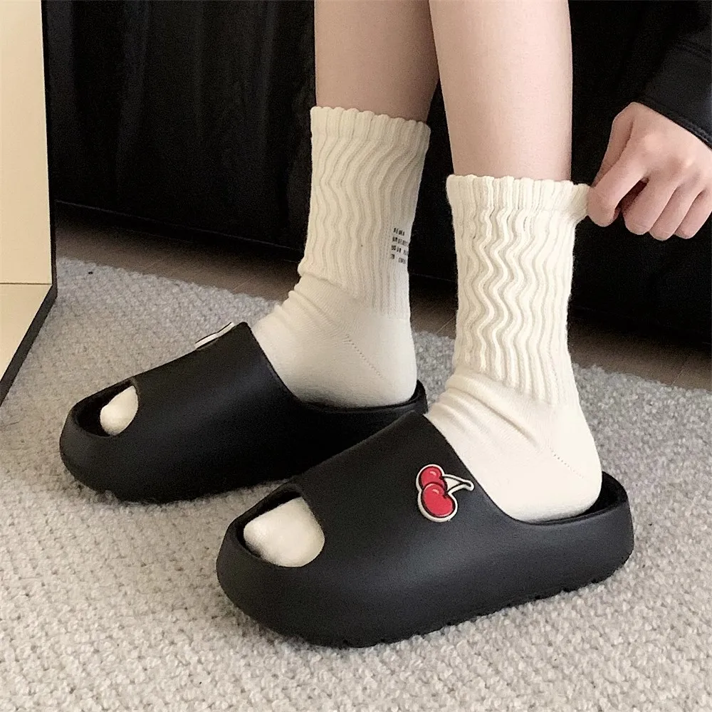 XIXITIAO new slippers eva 2024 summer fruit cherry soft ladies cute home indoor fancy slides slippers and sandals for women