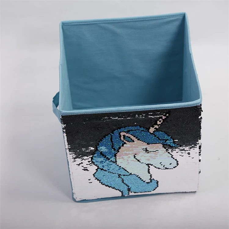 Hot Sell Pp Fabric Foldable Shoe Kids Organization Cartoon Pattern Toy Storage Box