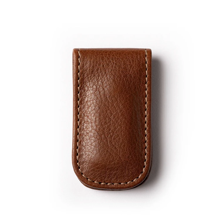 Real Leather Creations Genuine Leather Money Clips With Extra Strong Shielded Magnets