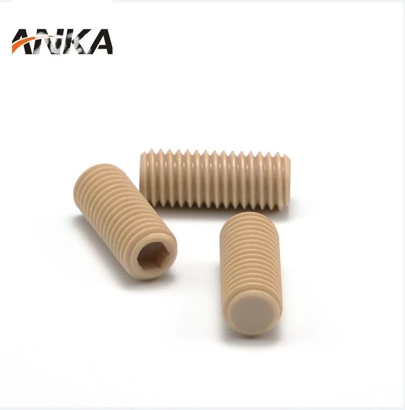 Direct supply from factory  High temperature and chemical corrosion resistant set screw PEEK bolt PEEK screw