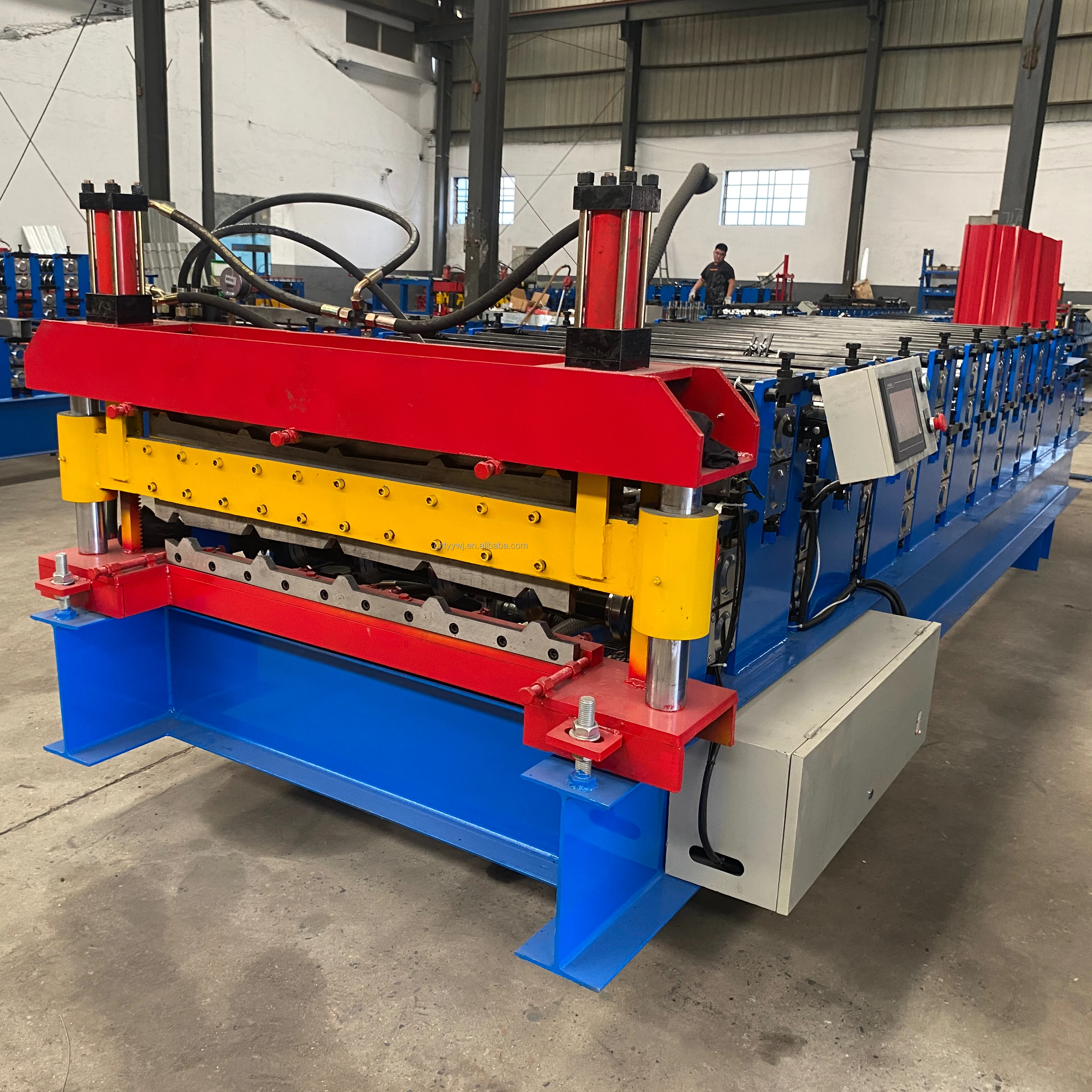 Metal Steel Roofing Corrugated Iron Roofing Stone Coated Metal Galvanized Roof Tile Double Layer Roll Forming Machine