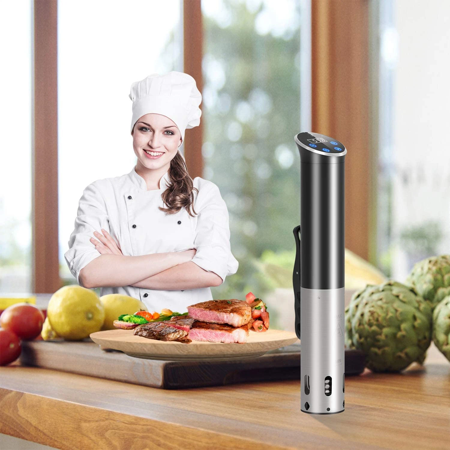 1100W IPX7 Sous Vide Machine Digital Precise Temperature Control Slow Cooker Household Appliances Healthy Food