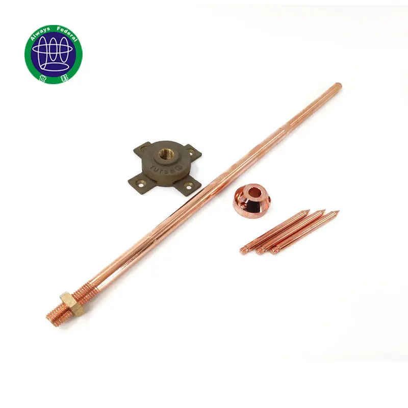2024 New Design Lightning Protection Earthing System Copper Lightning Rods