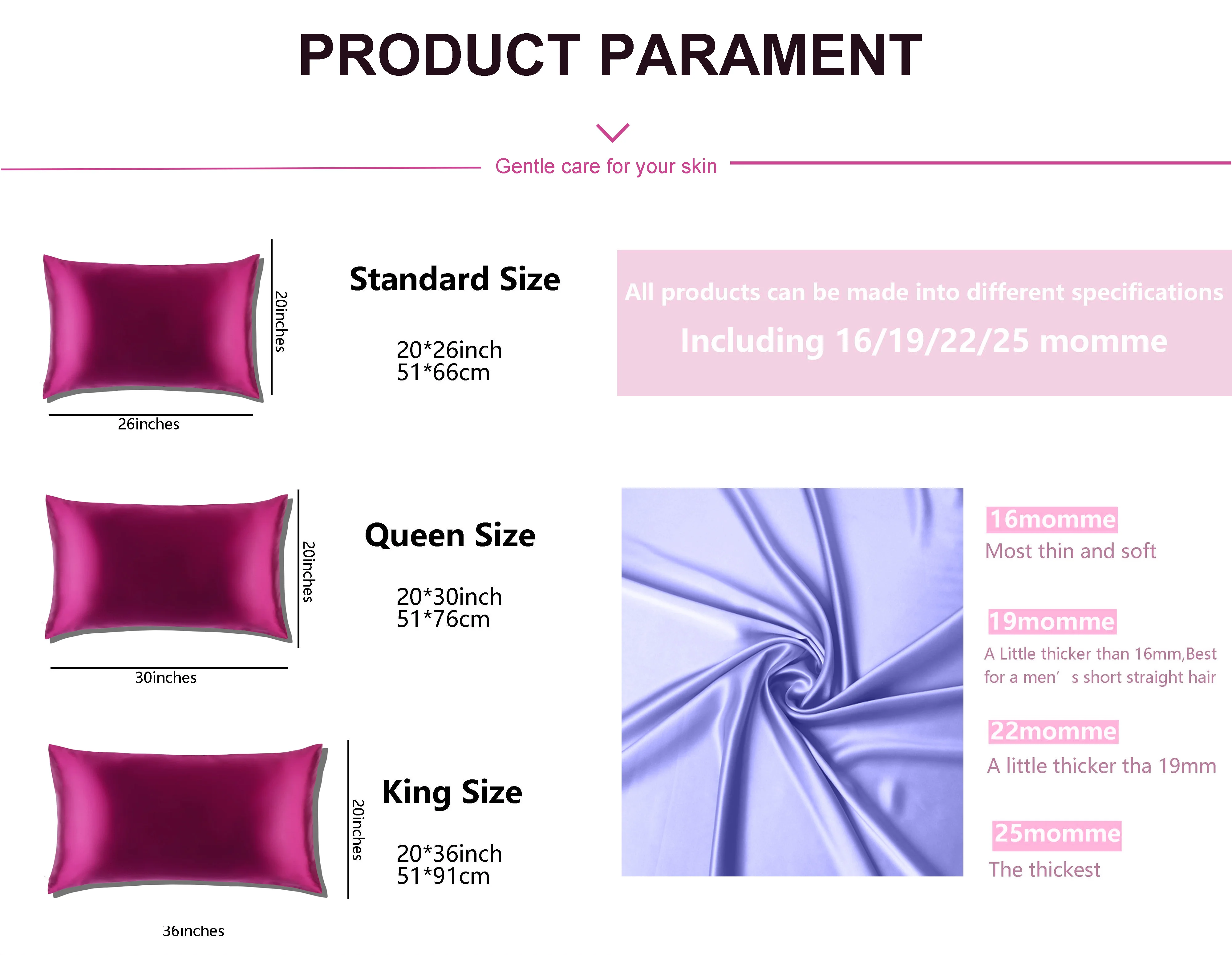 Soft Zipper Real Silk Pillowcase 6A Mulberry Silk Pillow Case Gift Set Custom Luxury 22mm 100% Pure Mulberry Silk Pillow Cases