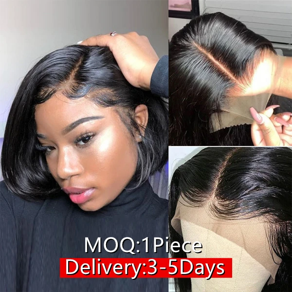 Захватывающие необработанные бразильские перуанские натуральные волосы remy 13x4 прямые короткие волосы боб натуральные человеческие волосы hd кружевная передняя часть