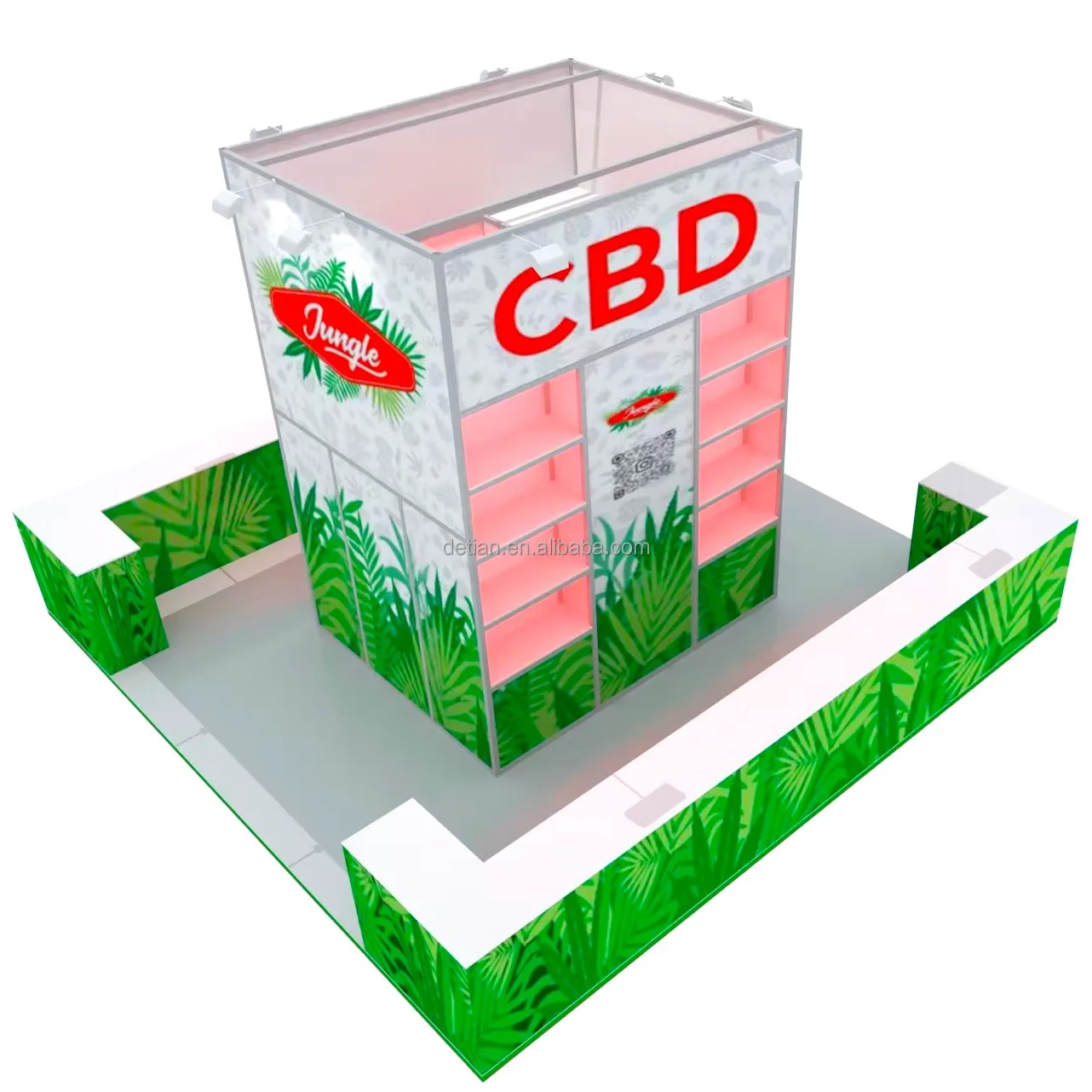 Detian offer 20 x 20 Modular Display Cases And Custom Aluminium Backlit Design Exhibition Trade Show Booth