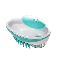 Dog Cat Bath Brush 2-in-1 Pet SPA Massage Comb Soft Silicone Pet Shower Hair Grooming Cmob Dog Cleaning Tool Pet Supplies