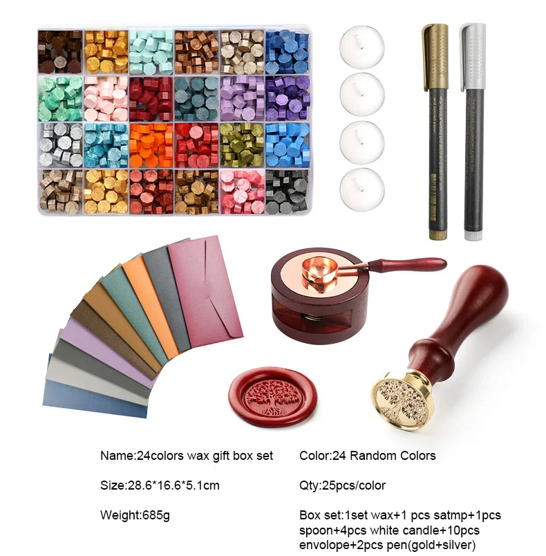 Wholesale Luxury Self-Adhesive 3D Envelope Stamps Seal Wax Bead For A Wax Seal Sets