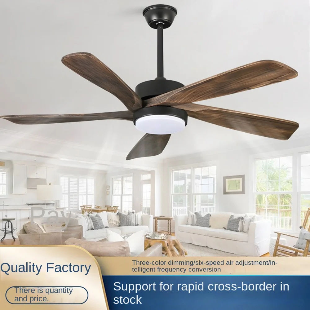 Modern Nordic Simple 52 Inch ABS 5 Blades Household Low Noise Remote Control Bldc Led Ceiling Fan With Light