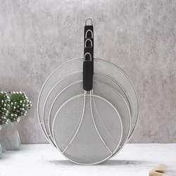 Multi Size customizable Stainless steel Premium Splatter Guard Grease Splatter Screen For Frying Pan Protects From Oil Splash