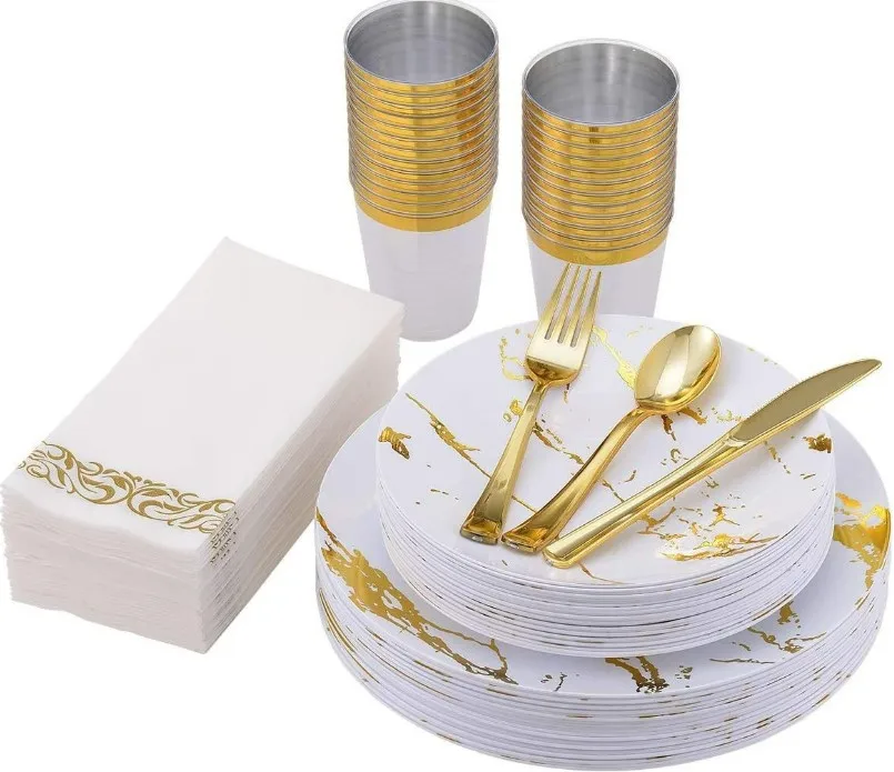 Набор одноразовых тарелок Kylong для свадебной вечеринки