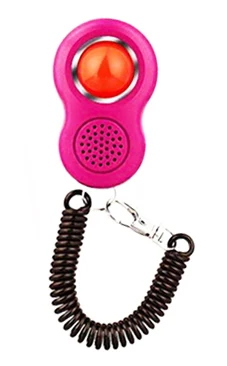 Горячая Распродажа 2021, модный розовый тренировочный кликер с кнопками, высокое качество, практичный розовый кликер для дрессировки собак