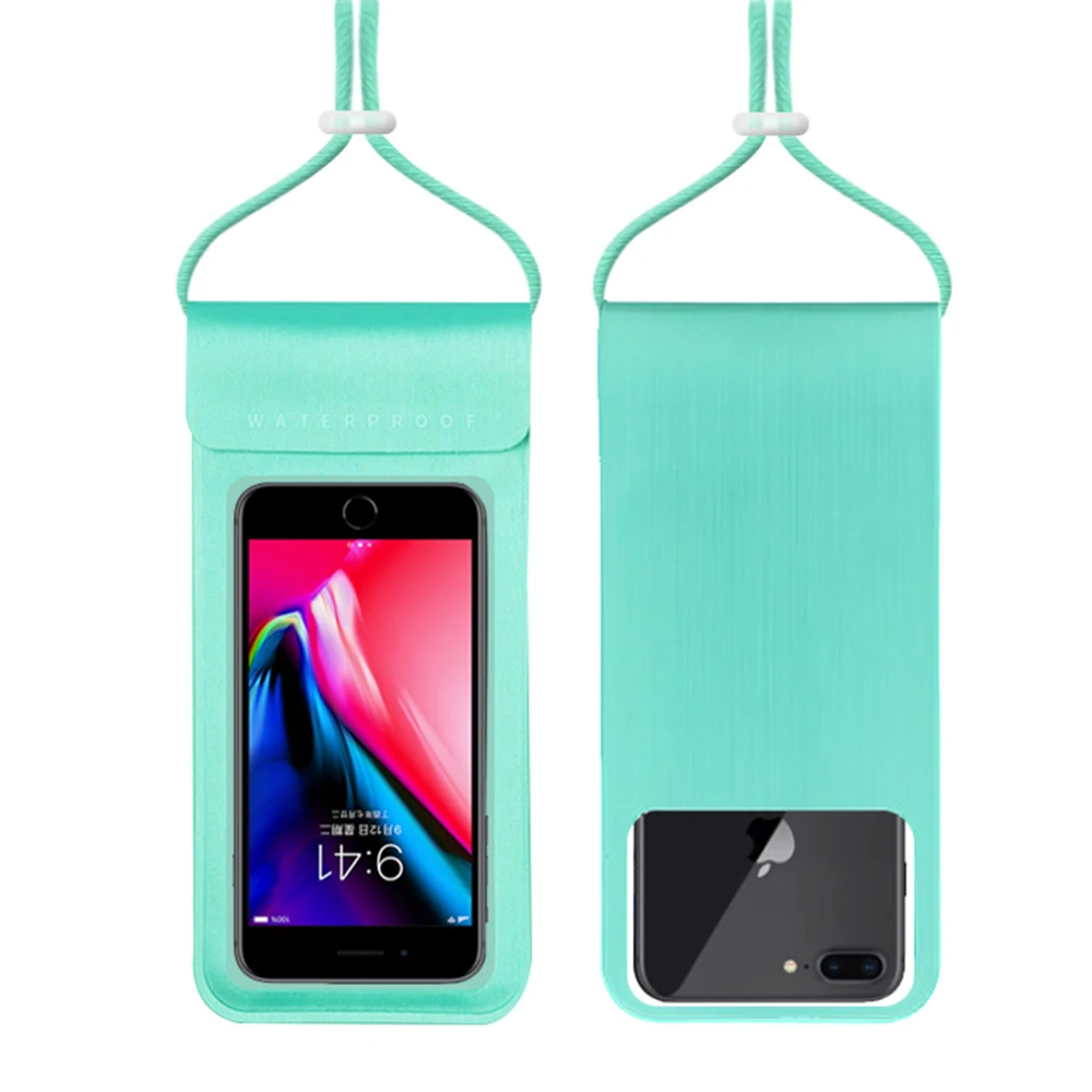 Hot selling 6.8 inches ipx8 floating waterproof phone bag pouch case TPU ipx8 floating waterproof phone bag pouch case