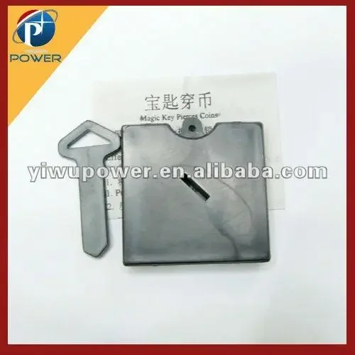 Key Through Coin Easy Magic Tricks Pieces Coin Prop Cool Secret Toys Magic Trick Box Illusion Magic Trick Sets