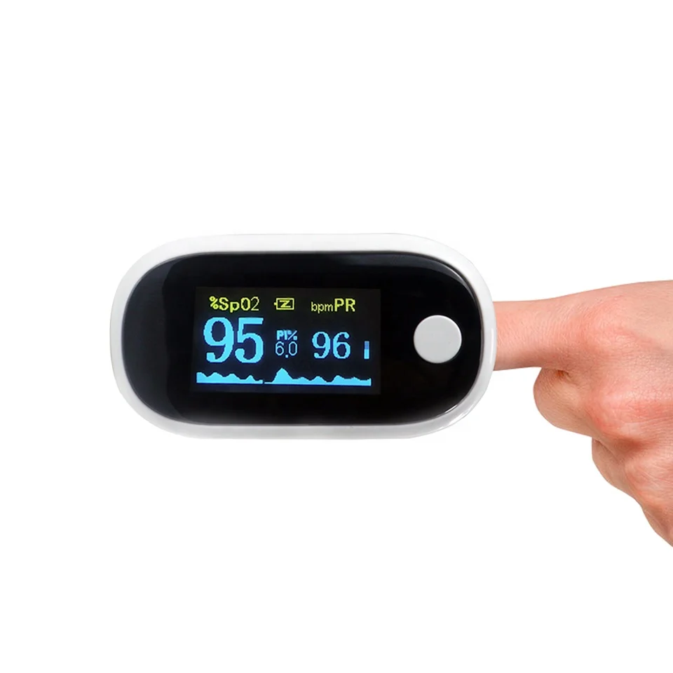 Rechargeable Fingertip Pulse Oximeter TFT Screen Display Oximeter Devices Monitors Oxygen Saturation