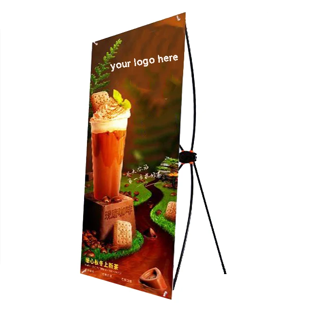 Custom Display Advertising promotional X Banner Stand With Non-wonven Black bag Banners & Display Manufacturers X Frame Stand