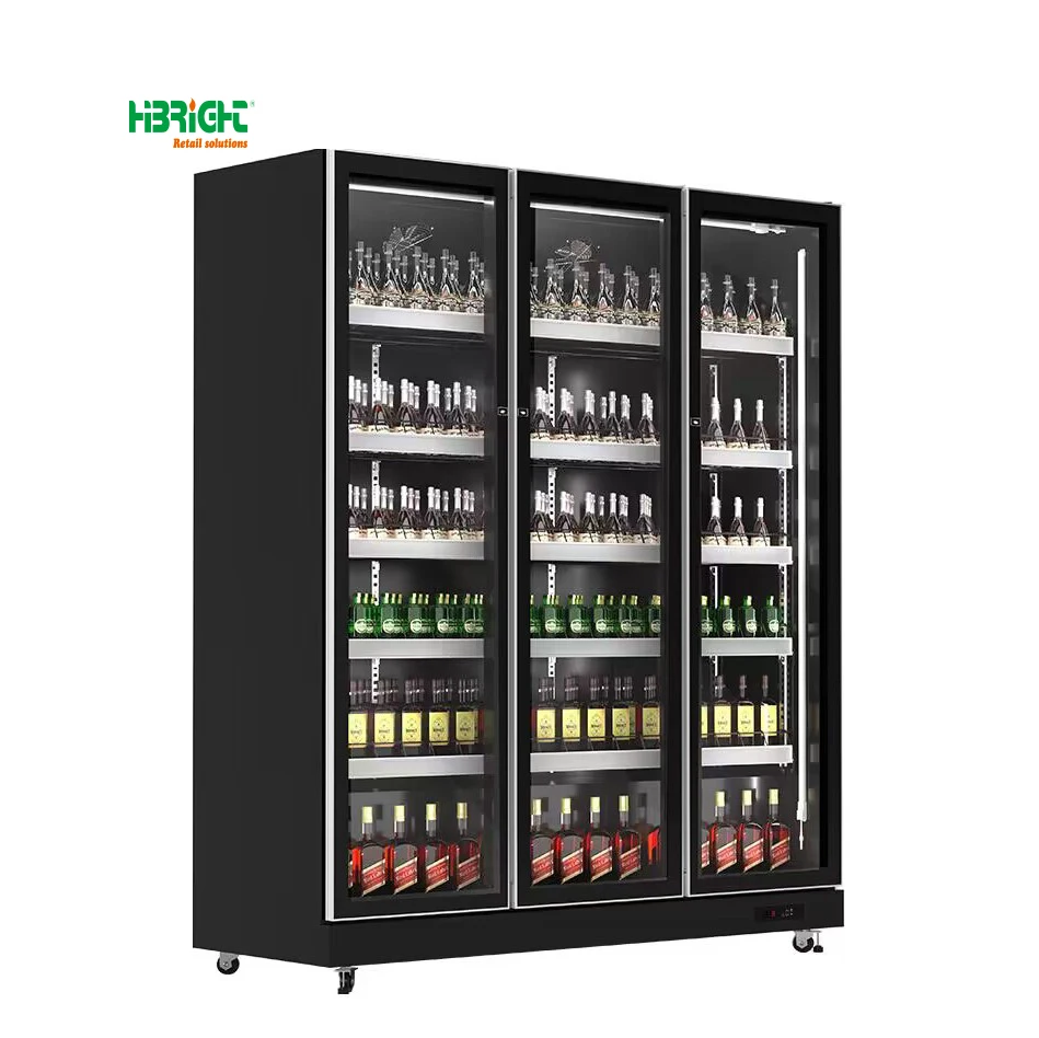 Commercial Display Freezer Convenience Drink Vegetable Storage Supermarket Chiller with Inter Lighting