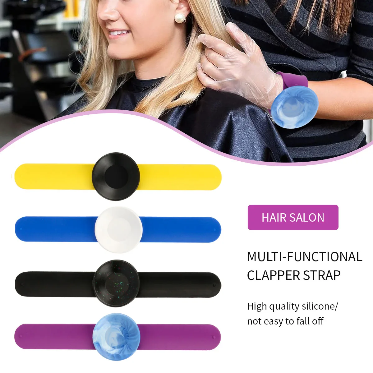 New hairdressing tool hair dye cream hair accessories adjustable facilities hair salon special highlight dyeing disc wrist strap