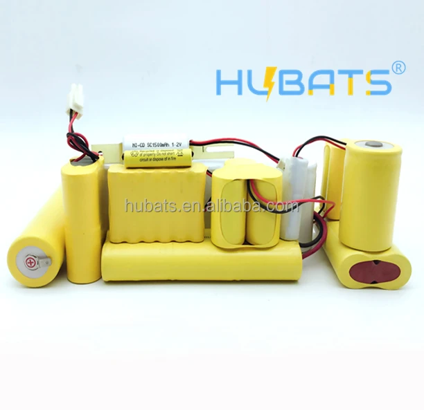 Ni-Cd AA 900mAh 9.6v Rechargeable Battery With Connector for Emergency Light NiCD 0.9Ah 9.60v Batteries