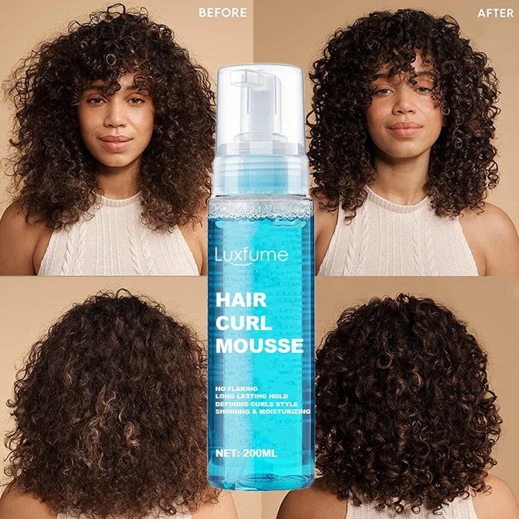 Curl Define Styling Hair Mousse Private Label Smooth Frizz Curls Activator Curling Foam