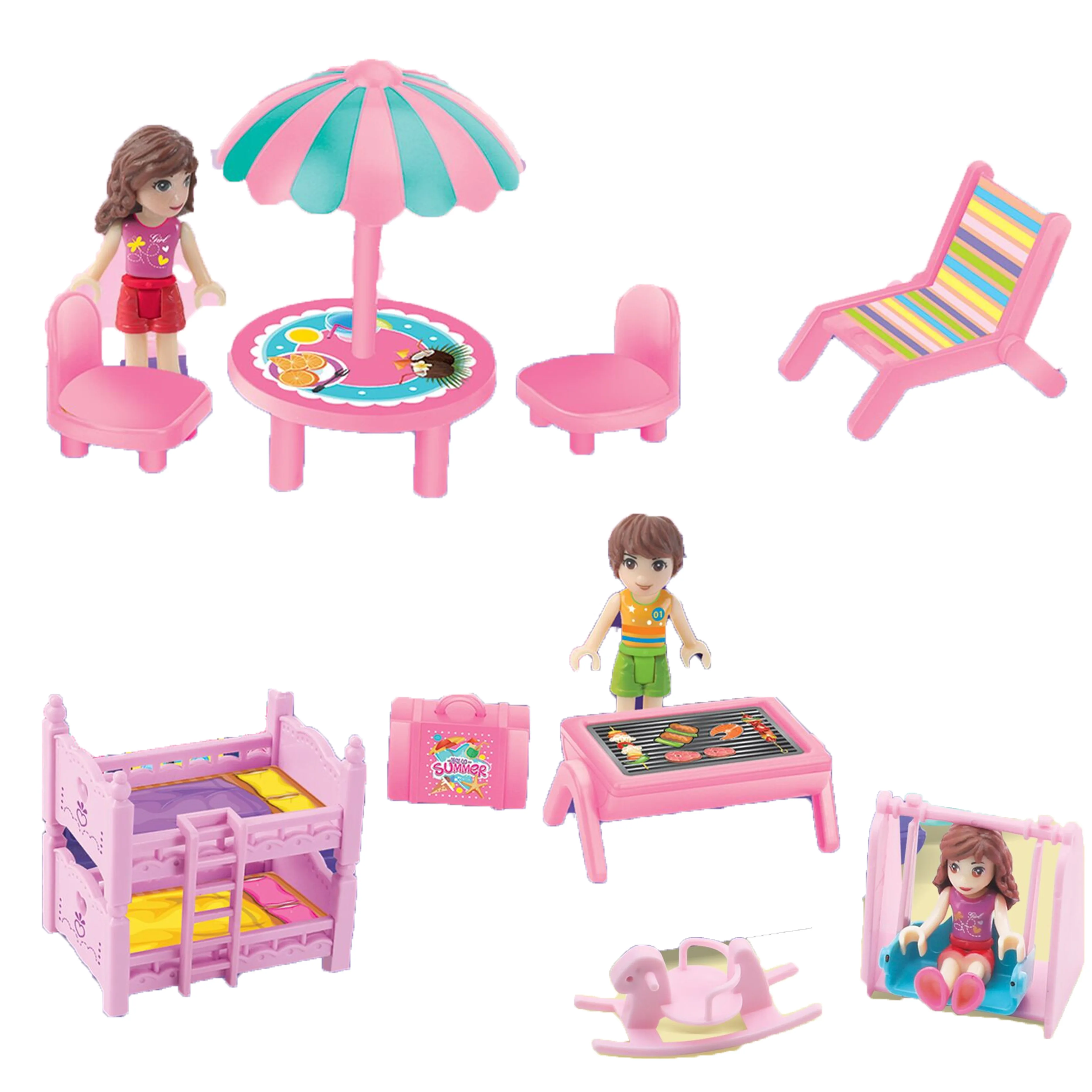 Wholesale Beautiful  Mini Doll In Cruise Ship  Beauty Set  Play House Set For Girl Furniture Set In Cruise Ship