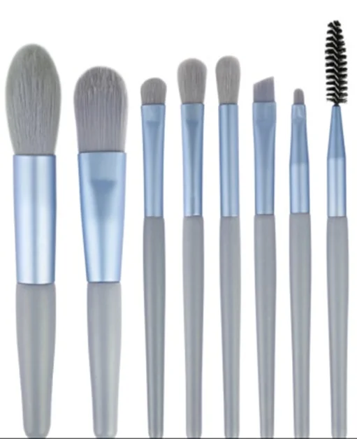 Wholesale Professional 8PCS Classic pink Makeup Brushes With Travel Portable Bag Cosmetic Brush Set